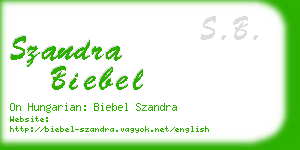 szandra biebel business card